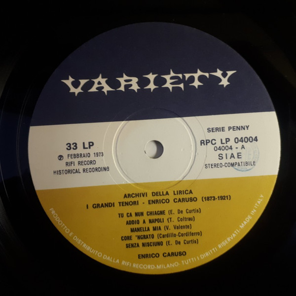 Enrico Caruso - Enrico Caruso | Variety (RPC 04004) - 3 Enrico Caruso - Enrico Caruso | Variety (RPC 04004) - 3