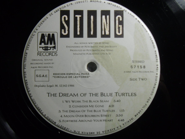 Sting - The Dream Of The Blue Turtles | A&M Records (393 750 - 1) - 3