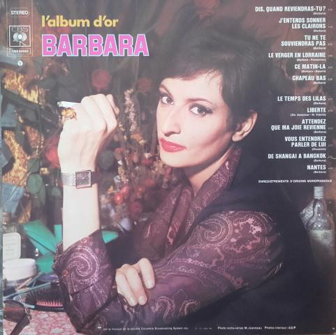 Barbara - L'album D'or [Vinyl] | CBS (CBS 62660) - 2