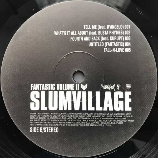 Slum Village - Fantastic Volume II | Wordplay Records (7243526192 1 4) - 4 Slum Village - Fantastic Volume II | Wordplay Records (7243526192 1 4) - 4