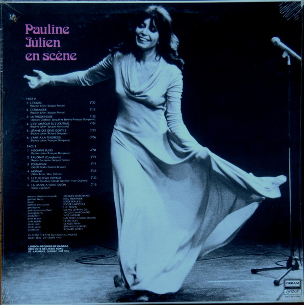 Pauline Julien - En Scène | Deram (XDEF 124) - 2