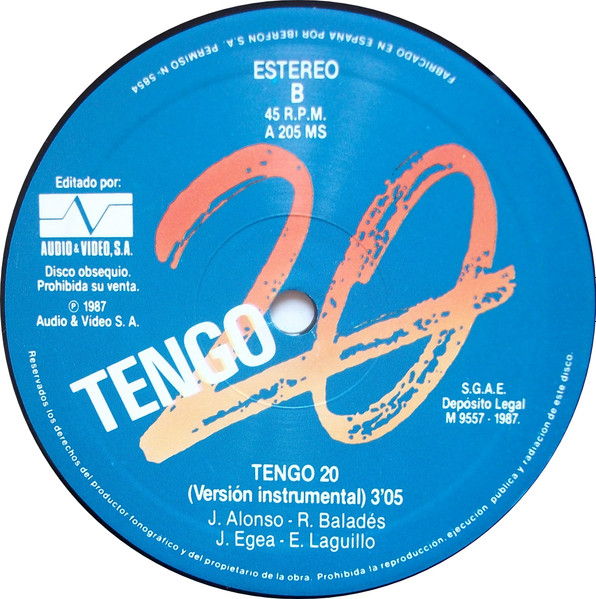 Unknown Artist - Tengo 20 | Audio (A 205 MS) - 4 Unknown Artist - Tengo 20 | Audio (A 205 MS) - 4
