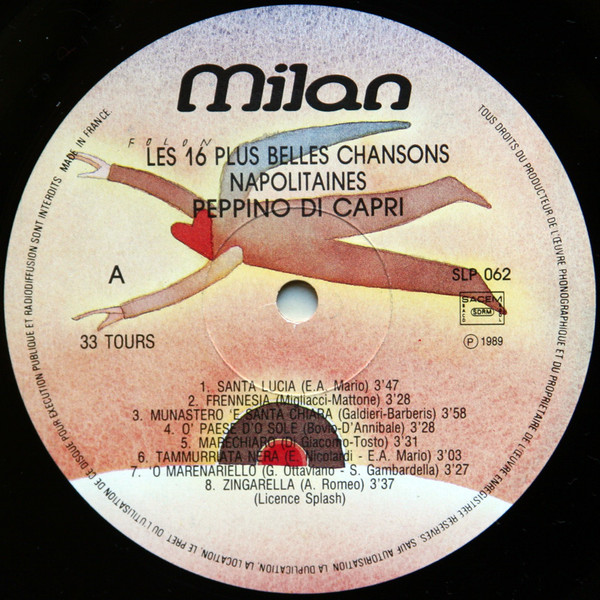 Peppino Di Capri - Les 16 Plus Belles Chansons Napolitaines | Milan (SLP 62) - 3