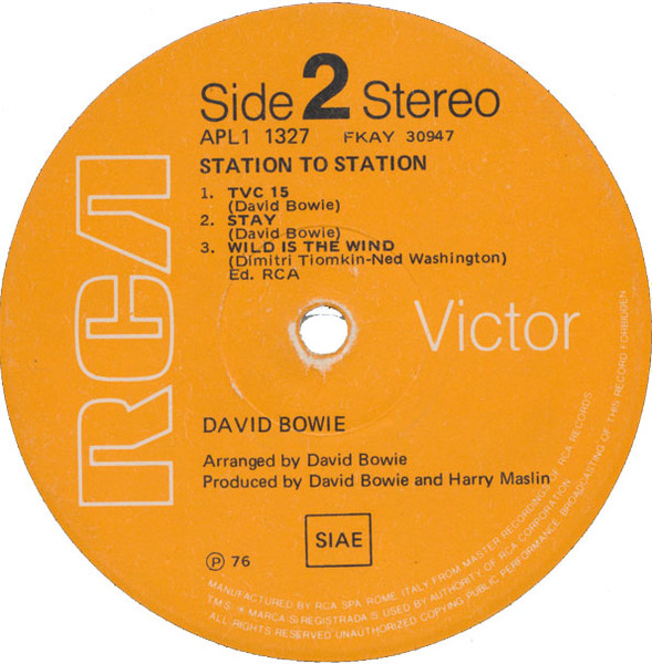 David Bowie - Station To Station | RCA (APL1-1327) - 4 David Bowie - Station To Station | RCA (APL1-1327) - 4