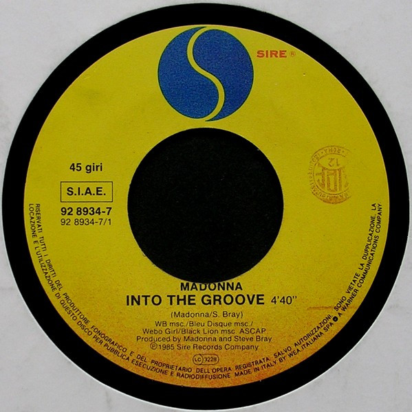 Madonna - Into The Groove | Sire (92 8934-7) - 3