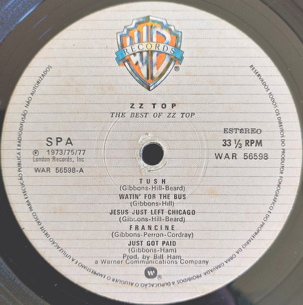 ZZ Top - The Best Of | Warner Bros. Records (WAR 56598) - 2