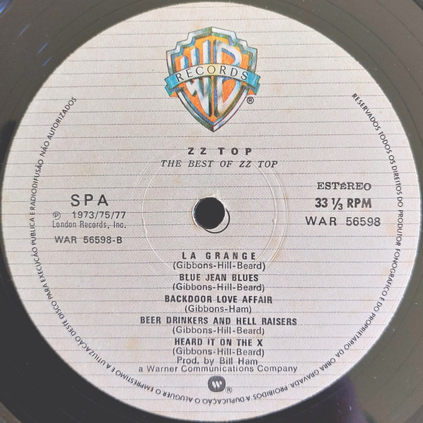 ZZ Top - The Best Of | Warner Bros. Records (WAR 56598) - 3