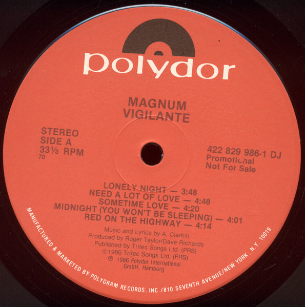 Magnum - Vigilante | Polydor (829 986-1 Y-1) - 3