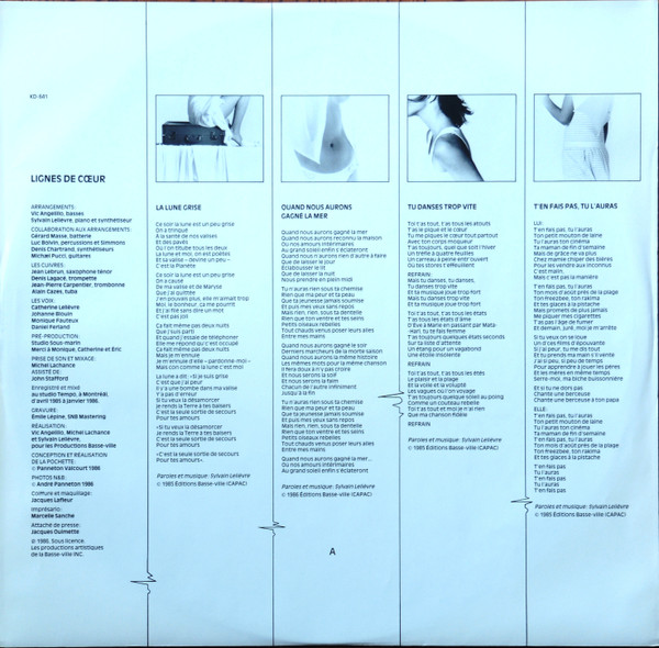 Sylvain Lelièvre - Lignes De Cœur | Kébec-Disc (KD 641) - 3