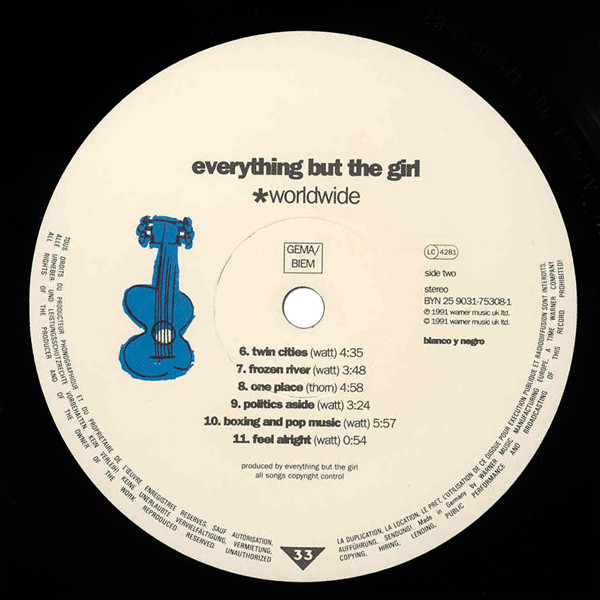 Everything But The Girl - Worldwide | Blanco Y Negro (BYN 25) - 4