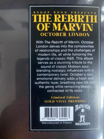 October London - The Rebirth Of Marvin | Death Row Records (none) - 3 October London - The Rebirth Of Marvin | Death Row Records (none) - 3