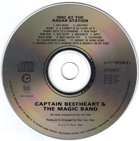 Captain Beefheart And The Magic Band - Doc At The Radar Station CD | Virgin (0777 7 87136 2 3) - 3