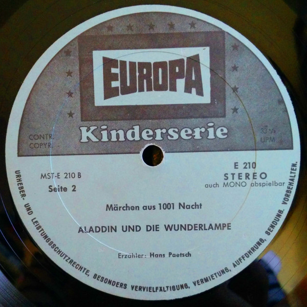 Various - Märchen Aus 1001 Nacht - Ali Baba Und Die Vierzig Räuber / Aladdin Und Die Wunderlampe | Europa (E 210) - 4