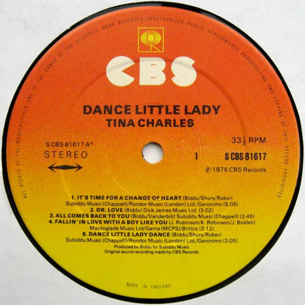 Tina Charles - Dance Little Lady | CBS (CBS 81617) - 4 Tina Charles - Dance Little Lady | CBS (CBS 81617) - 4