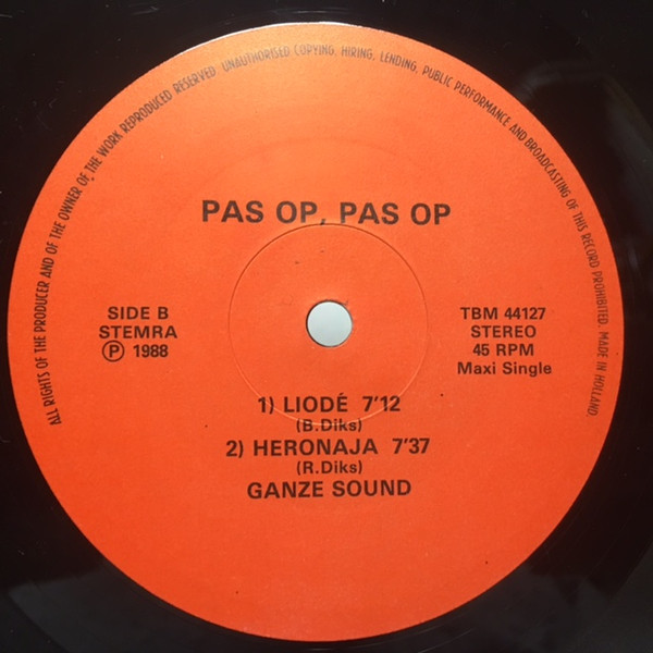 Ganze Sound - Pas Op, Pas Op | TBA (Netherlands) (TBM 44127) - 4