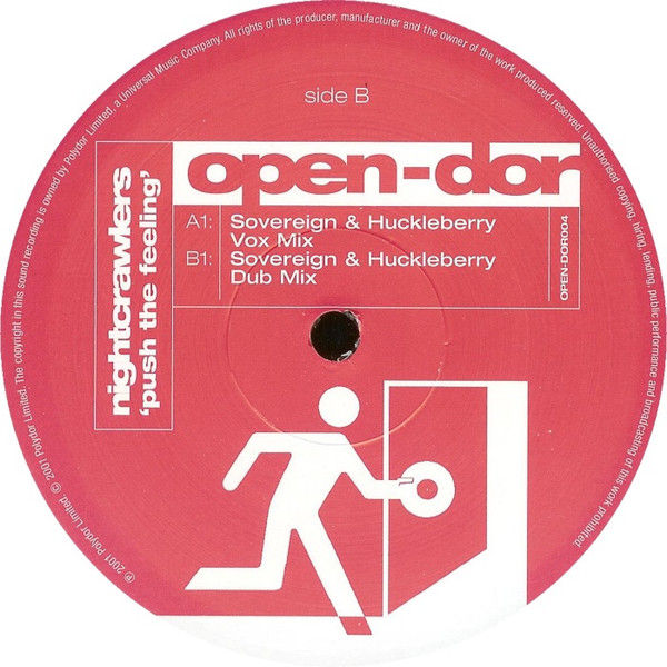 Nightcrawlers - Push The Feeling (Sovereign & Huckleberry Finn Remixes) | Open-Dor Records (OPEN-DOR 004) - 2 Nightcrawlers - Push The Feeling (Sovereign & Huckleberry Finn Remixes) | Open-Dor Records (OPEN-DOR 004) - 2