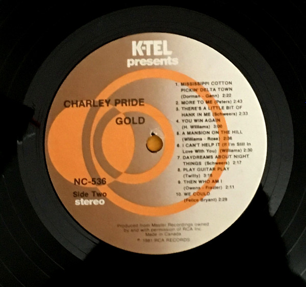 Charley Pride - Gold | K-tel (NC536) - 4 Charley Pride - Gold | K-tel (NC536) - 4