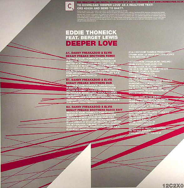 Eddie Thoneick Feat. Berget Lewis - Deeper Love | CR2 Records (12C2X031) - 2 Eddie Thoneick Feat. Berget Lewis - Deeper Love | CR2 Records (12C2X031) - 2