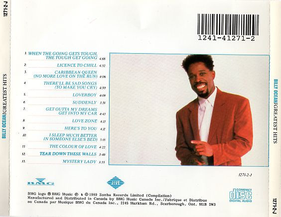 Billy Ocean - Greatest Hits | Jive (1271-2-J) - 4