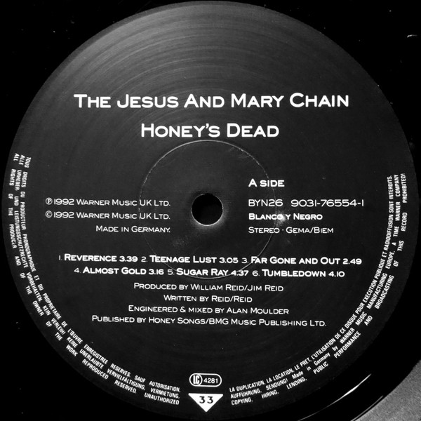 The Jesus And Mary Chain - Honey's Dead | Blanco Y Negro (BYN26) - 3