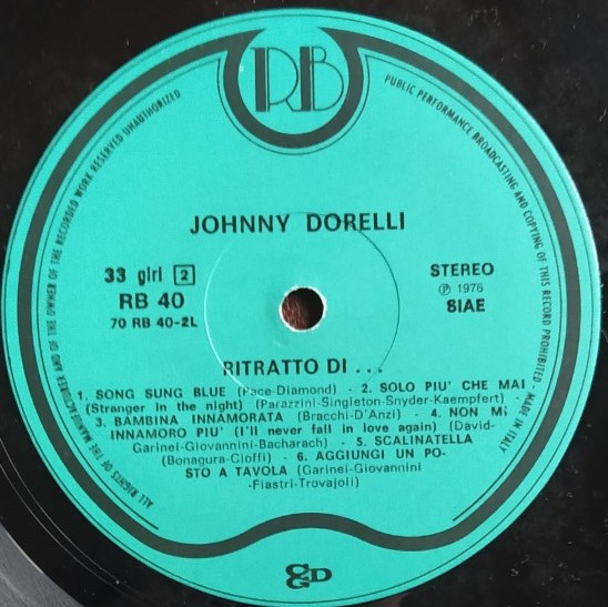 Johnny Dorelli - Ritratto Di... Johnny Dorelli | Record Bazaar (RB 40) - 4 Johnny Dorelli - Ritratto Di... Johnny Dorelli | Record Bazaar (RB 40) - 4