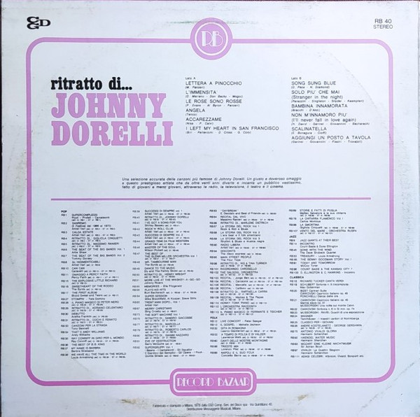 Johnny Dorelli - Ritratto Di... Johnny Dorelli | Record Bazaar (RB 40) - 2 Johnny Dorelli - Ritratto Di... Johnny Dorelli | Record Bazaar (RB 40) - 2