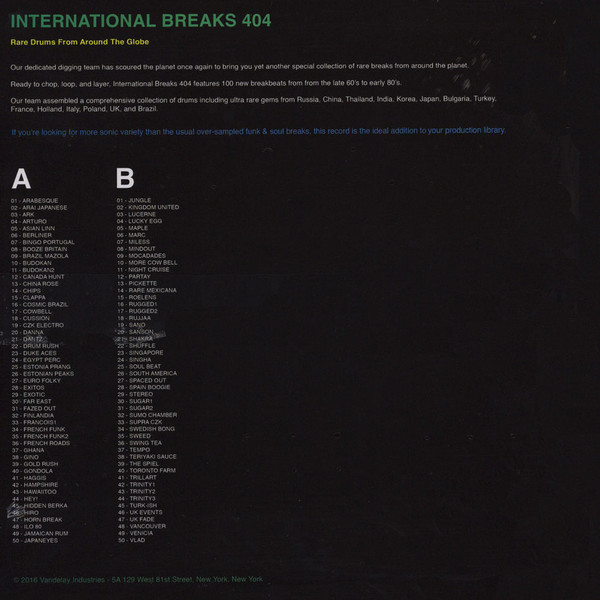 Various - International Breaks 404  (Rare Drums From Around The Globe) | International Breaks Inc (IB204) - 2