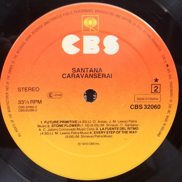 Santana - Caravanserai | CBS (CBS 32060) - 4 Santana - Caravanserai | CBS (CBS 32060) - 4