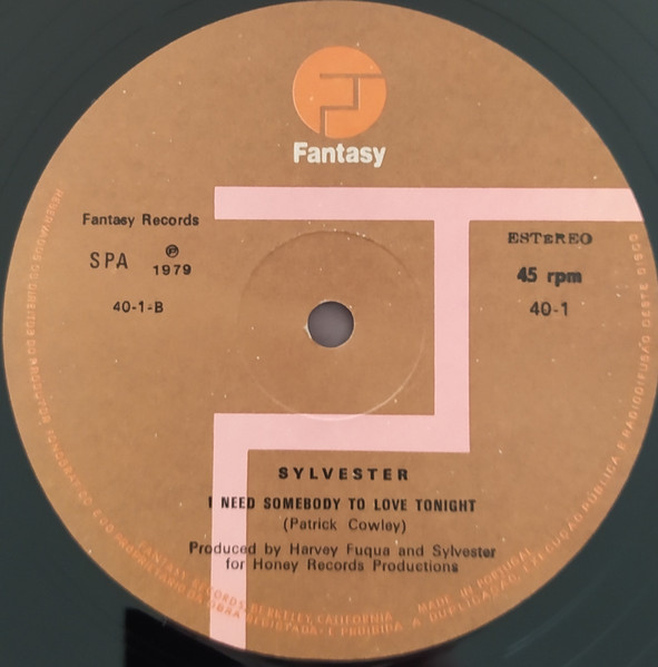 Sylvester - I (Who Have Nothing) / I Need Somebody To Love Tonight | Fantasy (40-1) - 3