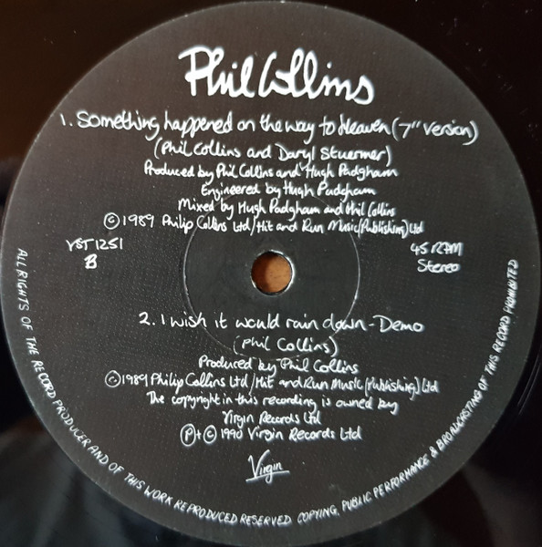 Phil Collins - Something Happened On The Way To Heaven | Virgin (VST 1251) - 4