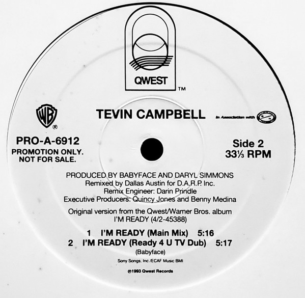 Tevin Campbell - I'm Ready | Qwest Records (PRO-A-6912) - 2