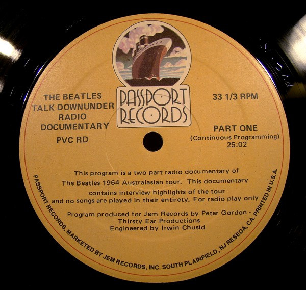 The Beatles - Talk Downunder Radio Documentary [Vinyl] | Passport Records (PVC RD) - 2
