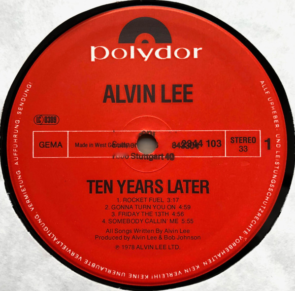 Alvin Lee & Ten Years Later - Rocket Fuel | Polydor (2344 103) - 3 Alvin Lee & Ten Years Later - Rocket Fuel | Polydor (2344 103) - 3