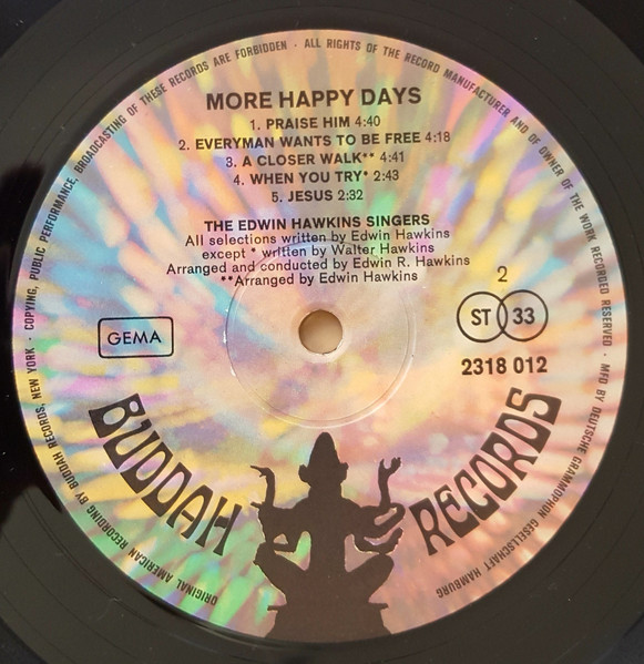 Edwin Hawkins Singers - More Happy Days | Buddah Records (2318 012) - 4