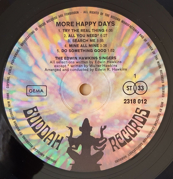 Edwin Hawkins Singers - More Happy Days | Buddah Records (2318 012) - 3