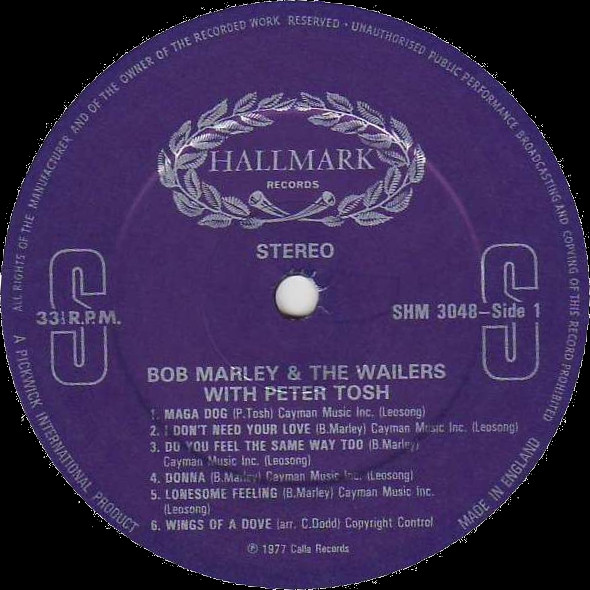 Bob Marley & The Wailers With Peter Tosh - Bob Marley And The Wailers With Peter Tosh | Hallmark Records (SHM 3048) - 3 Bob Marley & The Wailers With Peter Tosh - Bob Marley And The Wailers With Peter Tosh | Hallmark Records (SHM 3048) - 3