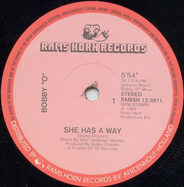 Bobby Orlando - She Has A Way | Rams Horn Records (RAMSH 12-3511) - 3