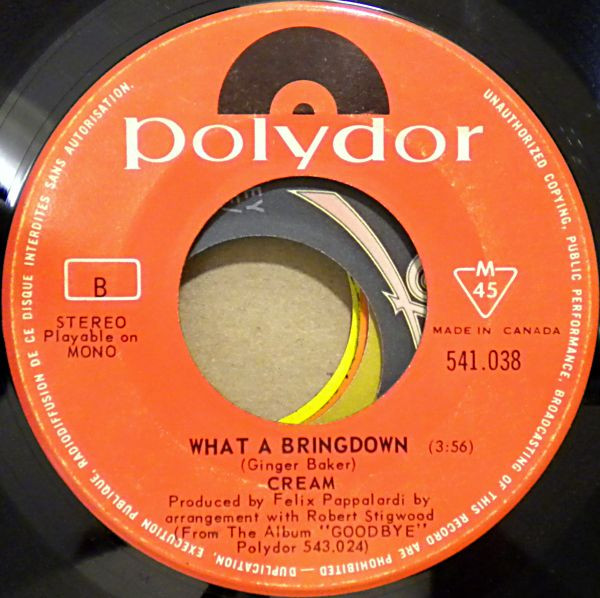Cream - Badge / What A Bringdown | Polydor (541.038) - 2