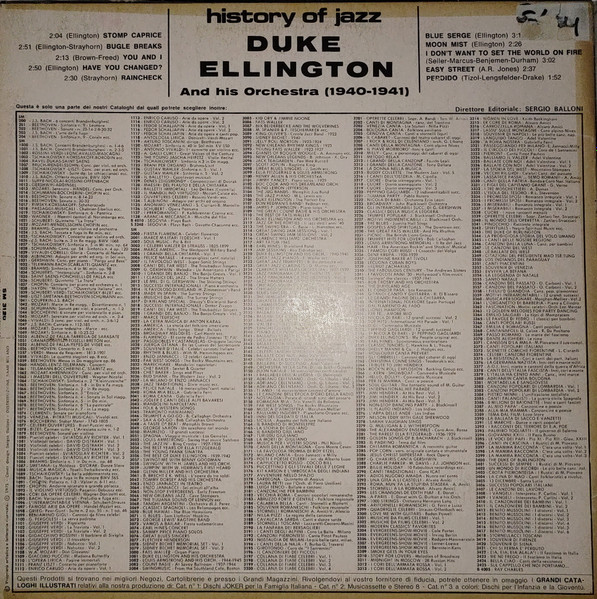 Duke Ellington And His Orchestra - Duke Ellington And His Orchestra 1940-1941 | Joker (SM 3120) - 2