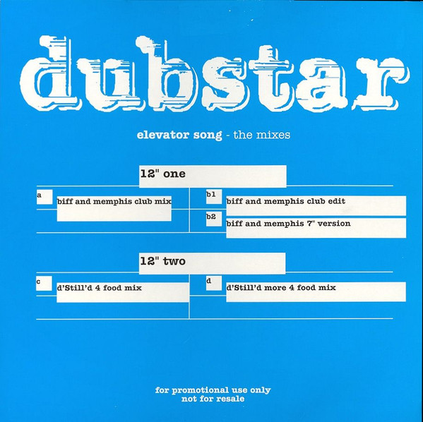 Dubstar - Elevator Song - The Mixes | Food (12fooddjd80) - main Dubstar - Elevator Song - The Mixes | Food (12fooddjd80) - main