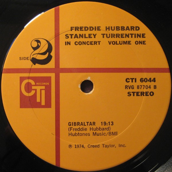 Freddie Hubbard / Stanley Turrentine With Ron Carter , Herbie Hancock , Jack DeJohnette , Eric Gale - In Concert Volume One | CTI Records (CTI 6044) - 2