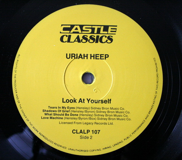 Uriah Heep - Look At Yourself | Castle Classics (CLALP 107) - 4