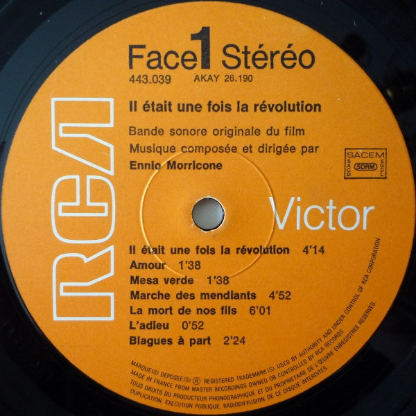 Ennio Morricone - Il Était Une Fois... La Révolution | RCA Victor (443.039) - 3 Ennio Morricone - Il Était Une Fois... La Révolution | RCA Victor (443.039) - 3