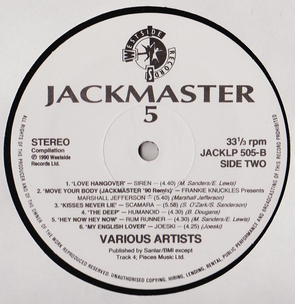 Various - Jackmaster 5 | Westside Records (JACKLP 505) - 4