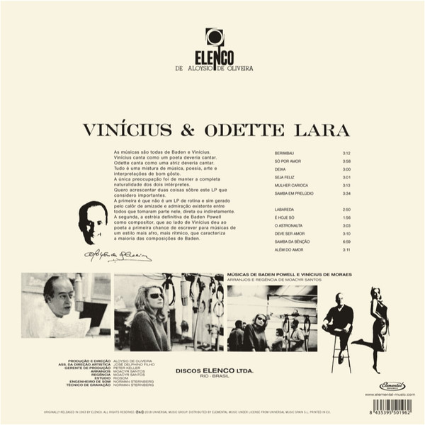 Vinicius De Moraes & Odette Lara - Vinicius & Odette Lara | Elenco (700128) - 2