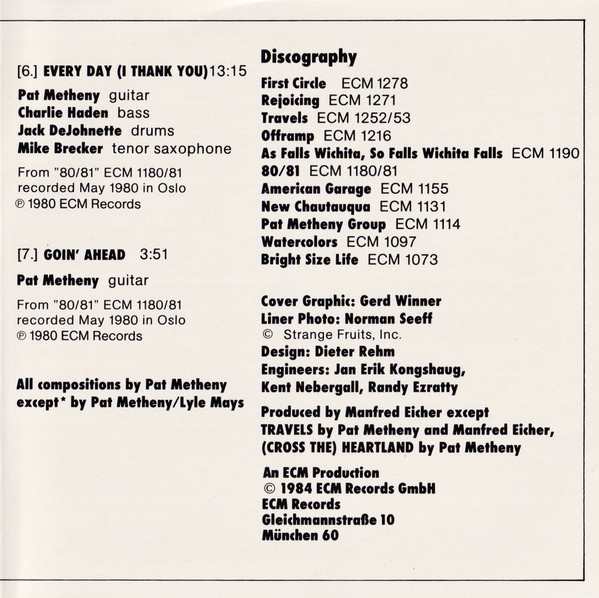 Pat Metheny - Works | ECM Records (823 270-2) - 4