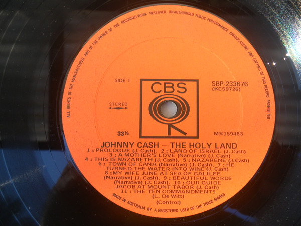 Johnny Cash - The Holy Land | CBS (SBP 233676) - 3 Johnny Cash - The Holy Land | CBS (SBP 233676) - 3