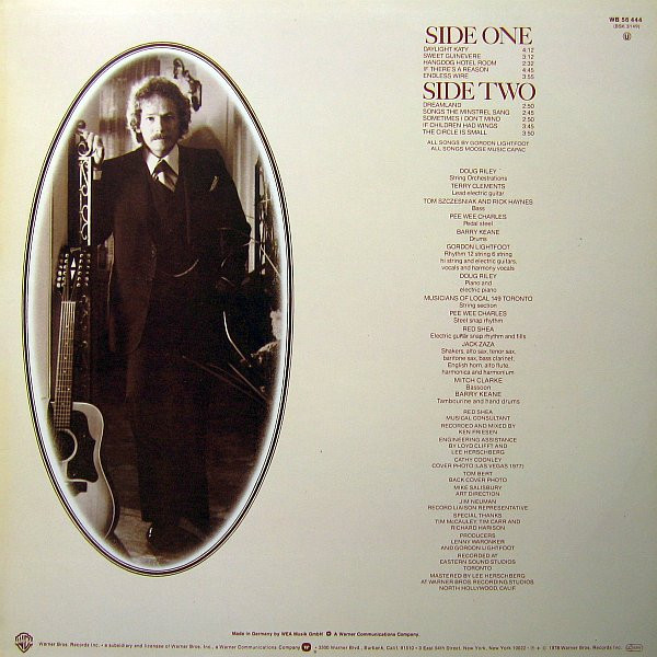 Gordon Lightfoot - Endless Wire | Warner Bros. Records (WB 56 444) - 2