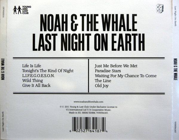 Noah And The Whale - Last Night On Earth | Young And Lost Club (VVR764187) - 2