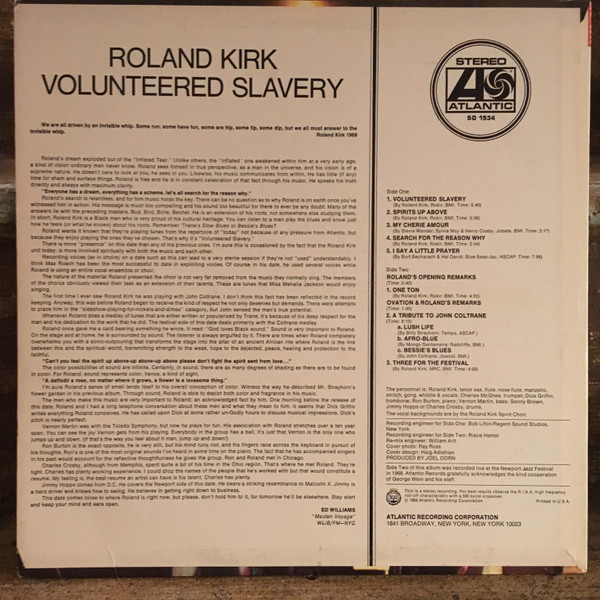Roland Kirk - Volunteered Slavery | Atlantic (SD 1534) - 4